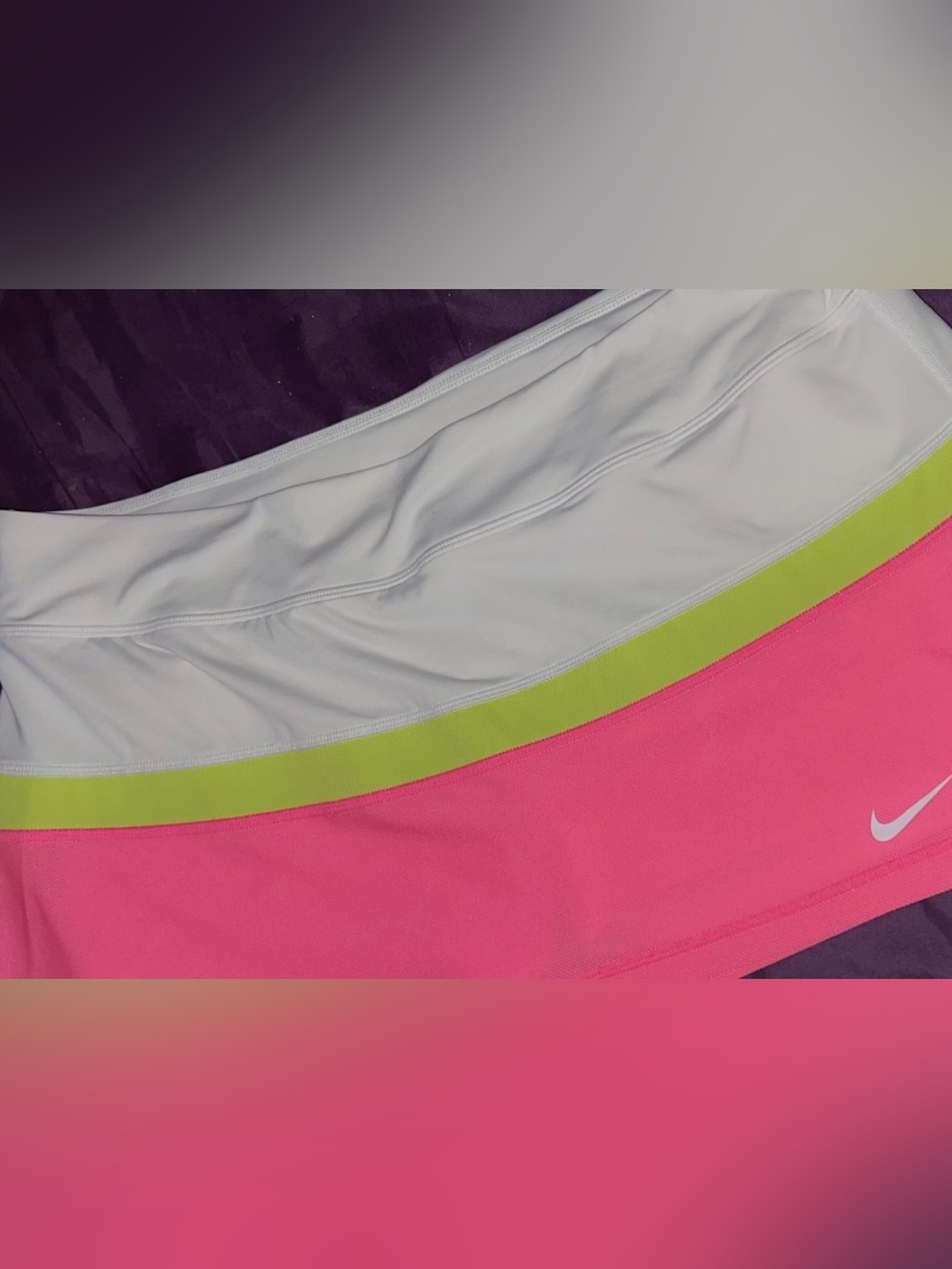 Nike Women's Pink, White & Lime Athletic Tennis Skort - Picture 2 of 7